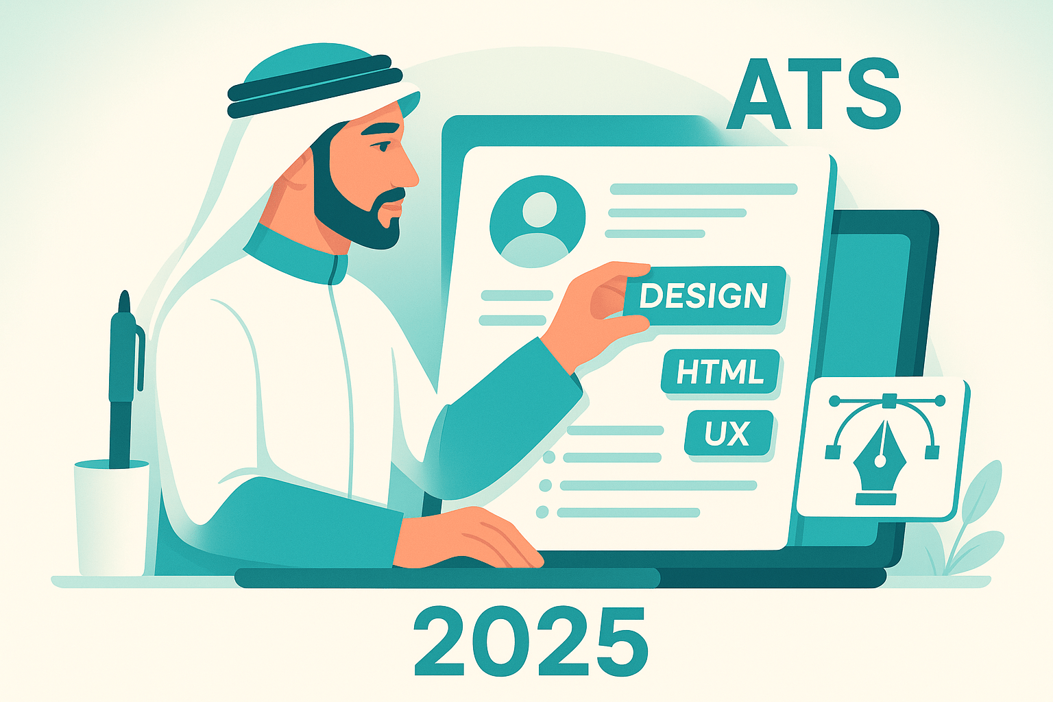 مهارات التصميم الجرافيكي لسيرة ذاتية ATS
